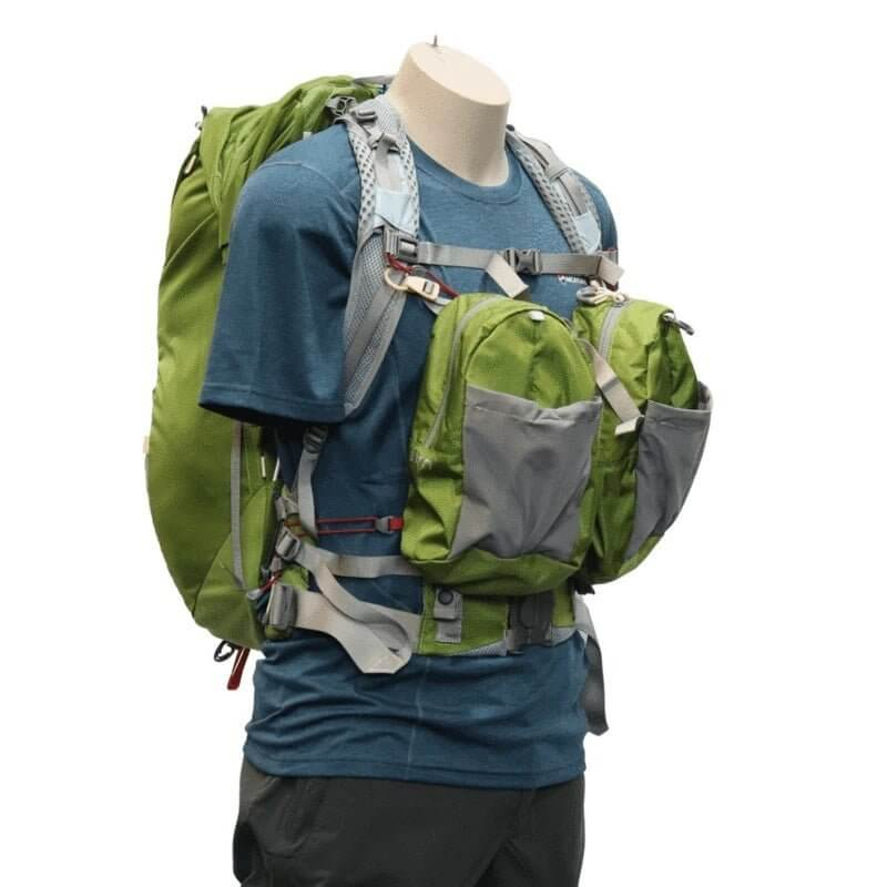 a mannequin wearing a 44 Liter Aarn Mountain Magic Backpack