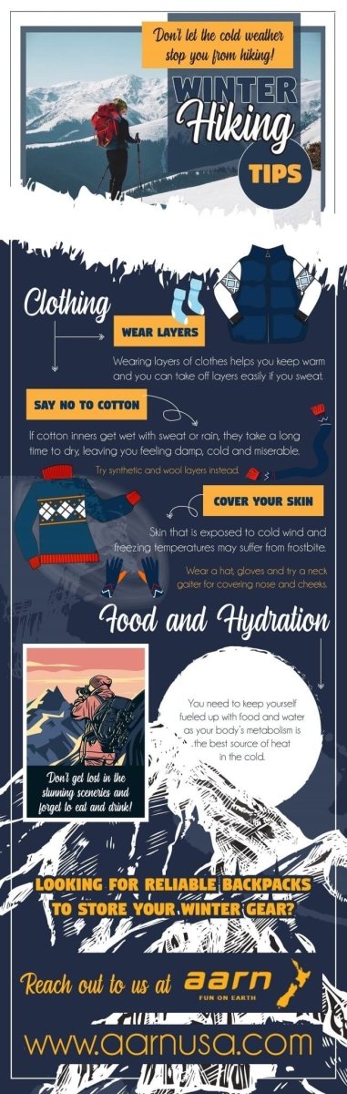 Don't let the cold weather stop you from Hiking - Infographic - Light Hiking Gear