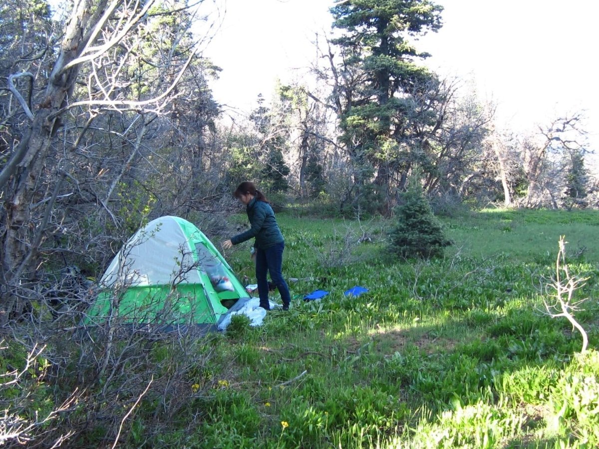 Setting Camp After a Long Hike - Light Hiking Gear