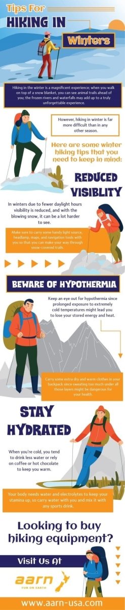 Tips For Hiking In Winters | Infographic - Light Hiking Gear