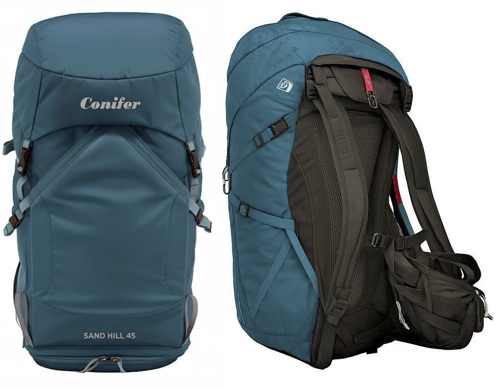 An ergonomic hiking backpack for comfort.