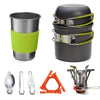 Camping Cookware Mess Kit with Mini Stove,Lightweight Pot Tank Bracket - Light Hiking GearLight Hiking Gear