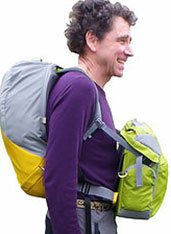 picture of Aarn Tate wearing hiking balance pack